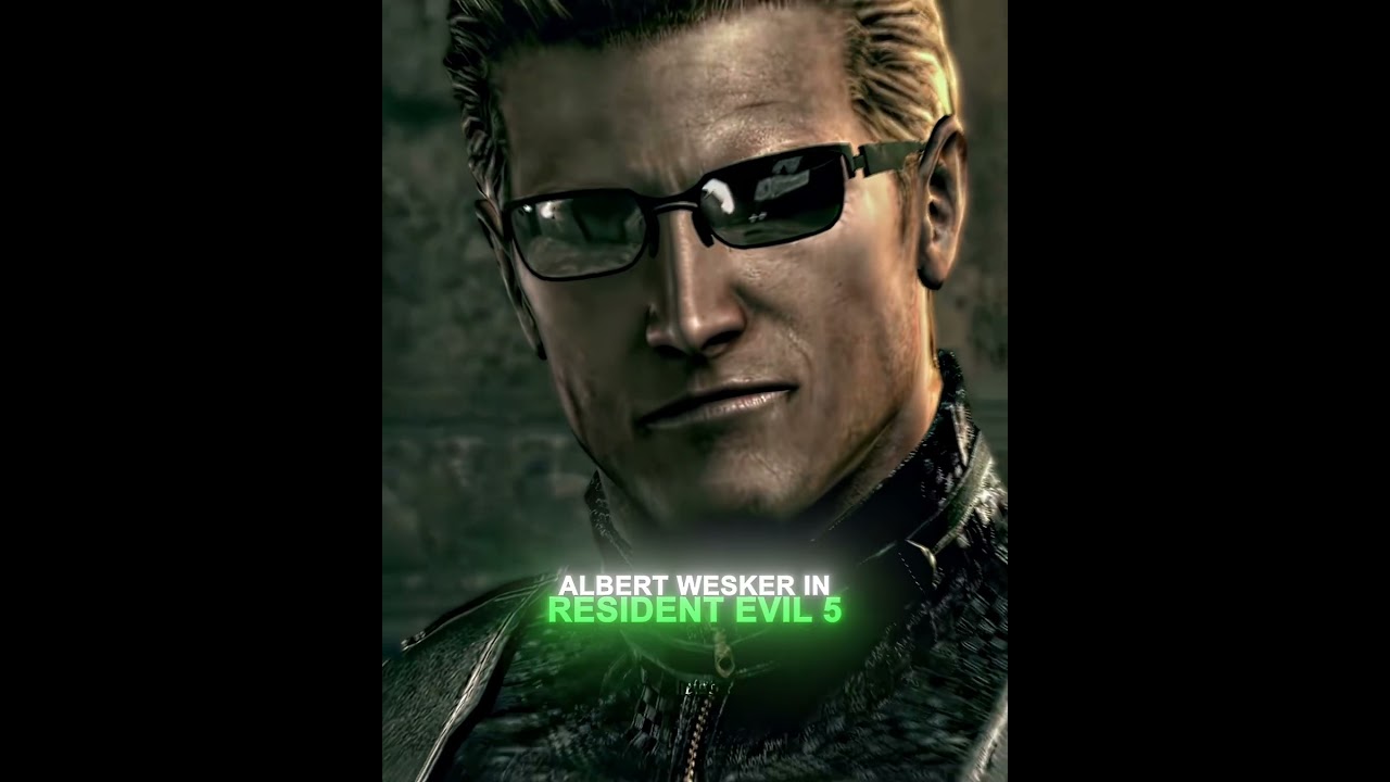 Albert Wesker in RE1 vs RE5 ➡️ [4K] | Resident Evil #shorts