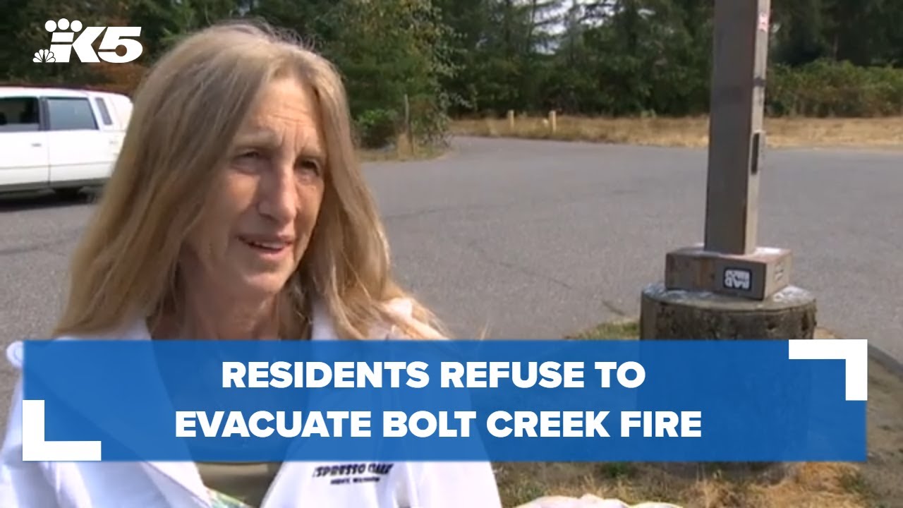 Residents refuse to evacuate bolt creek fire