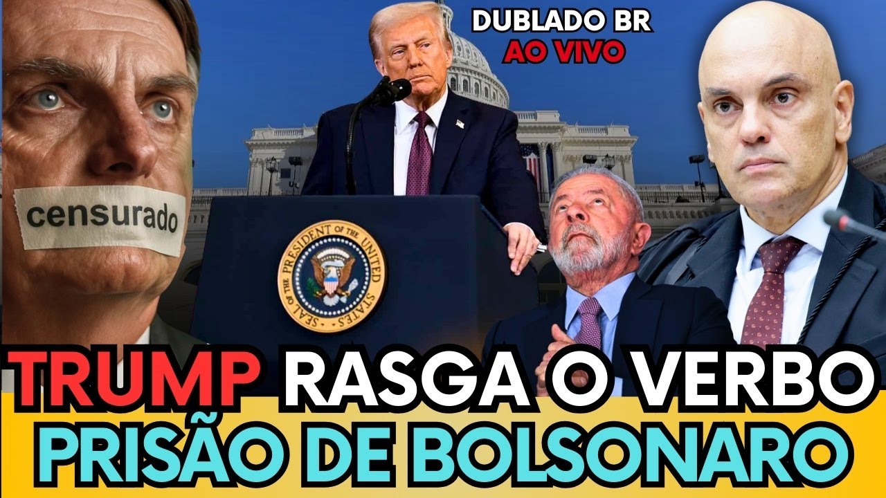 🔴 TRUMP MANDA RECADO QUENTE PARA O BRASIL EM  RESPOSTA A PRISÃO DE BOLSONARO - VEJA O VÍDEO!