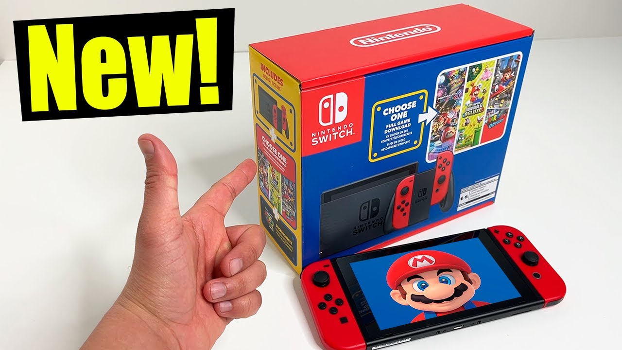 New Nintendo Switch Bundle | Mario Choose One Unboxing & Review