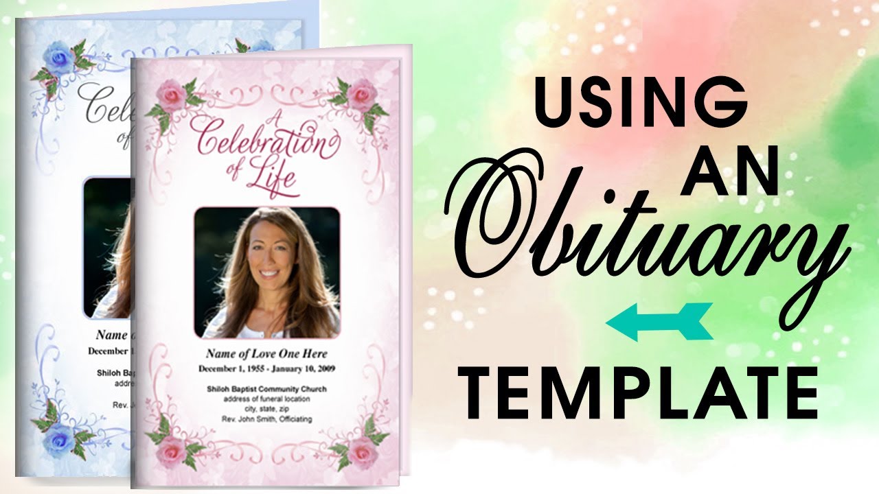 DIY Obituary - Using An Obituary Template - Obituary Program