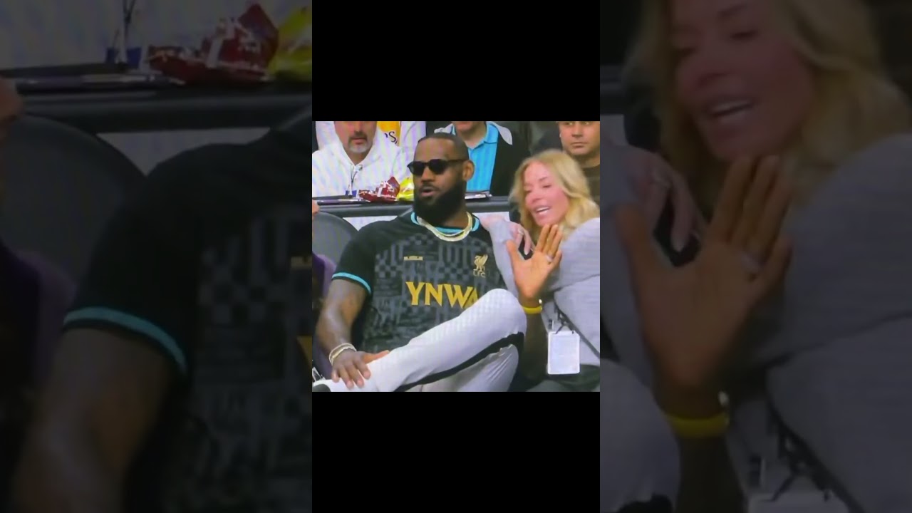 What was LeBron James telling Jeanie Buss? 👀