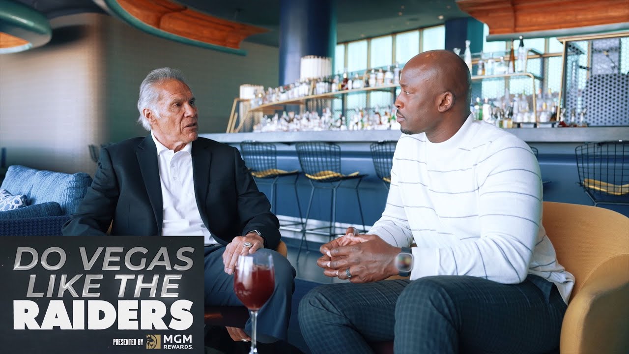 Jim Plunkett and Akbar Gbajabiamila Enjoy the Vegas Skyline at the Skyfall Lounge | Raiders | NFL