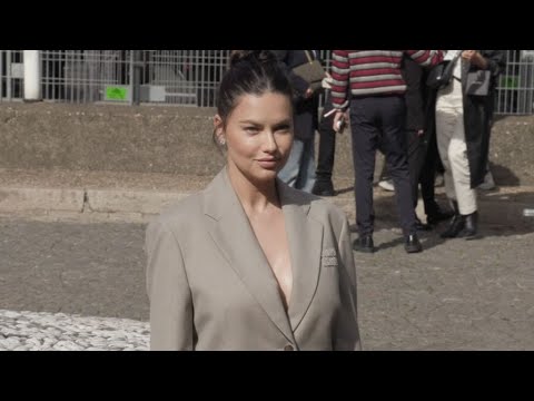 Adriana Lima at the Miu Miu Womenswear Spring/Summer 2024 Fashion show in Paris