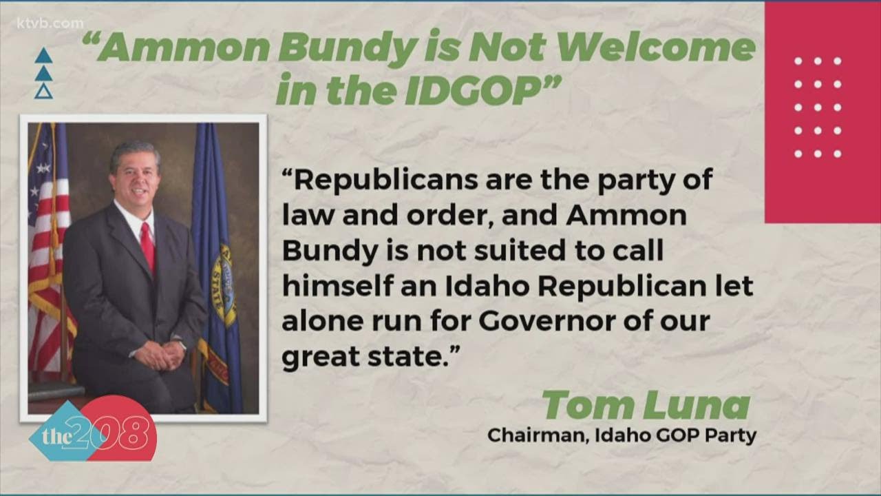 Idaho GOP says Ammon Bundy not suited to be governor