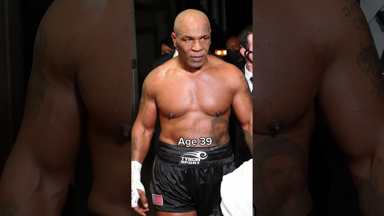 Mike Tyson’s age from 57 to 15 years old 🥊 #miketyson #shorts #celebrity
