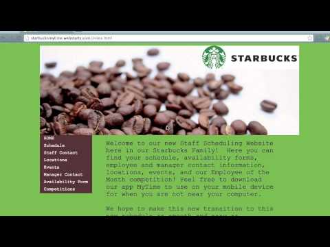 Starbucks Employee Scheduling Instruction Video