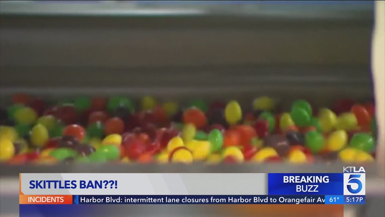 California bill would ban the sale of Skittles, Hot Tamales & other food items