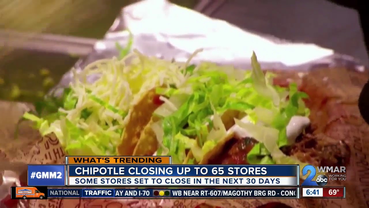 Chipotle closing up to 65 U.S. stores