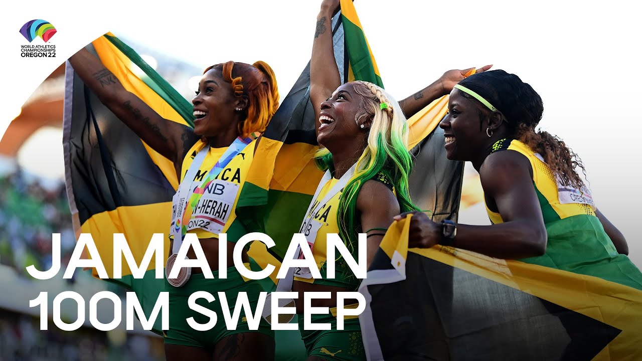 Shelly-Ann Fraser-Pryce leads Jamaican 100m sweep 🇯🇲 | World Athletics Championships Oregon 22