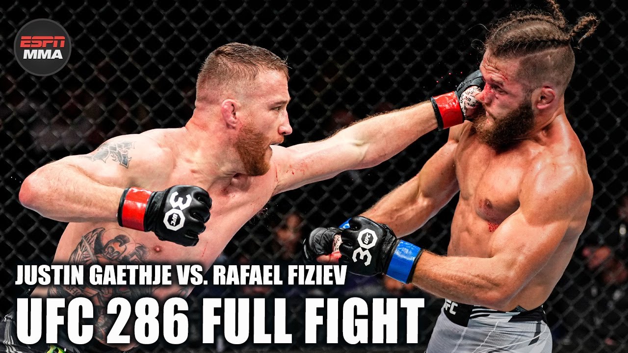 Justin Gaethje vs. Rafael Fiziev 1 FULL FIGHT [UFC 286 – March 18, 2023] | ESPN MMA