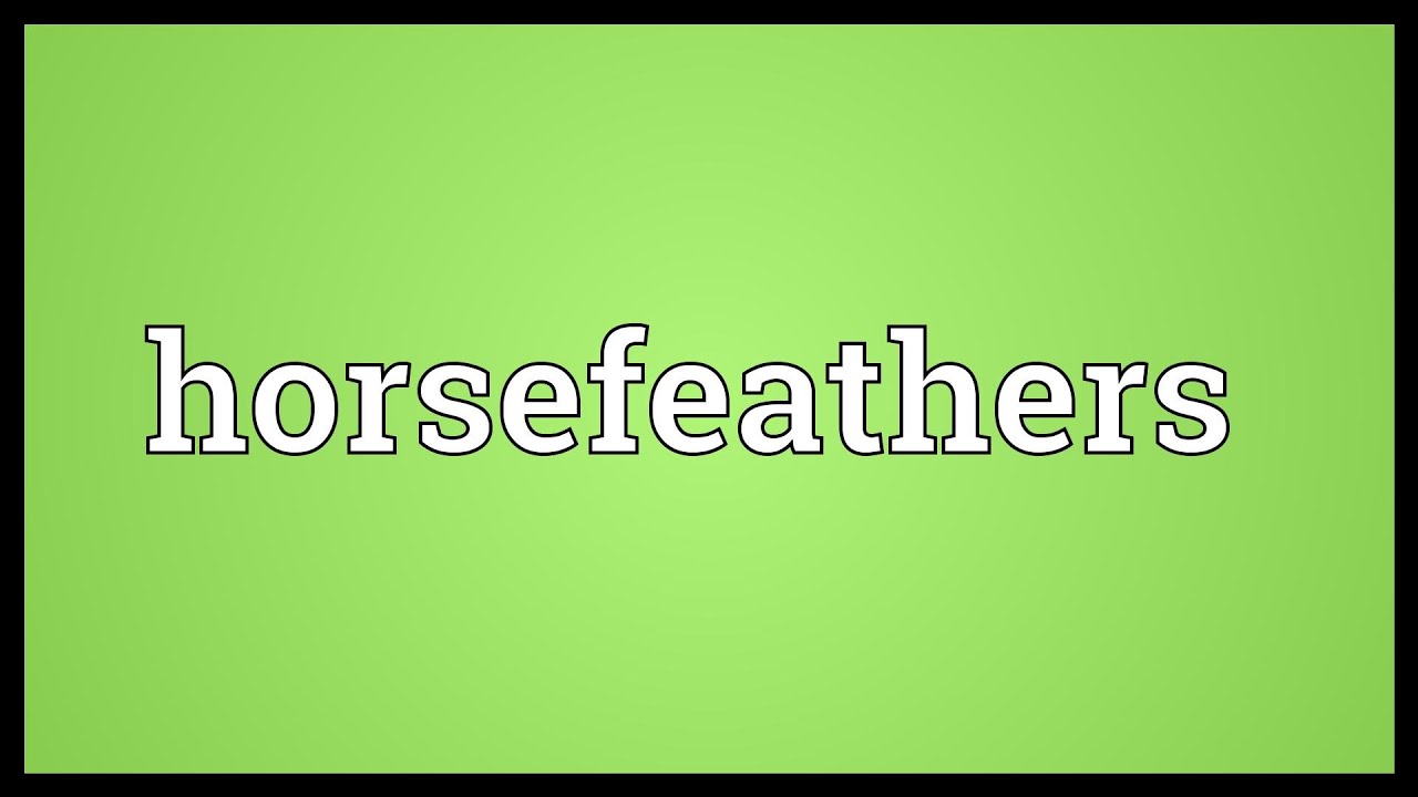 Horsefeathers Meaning