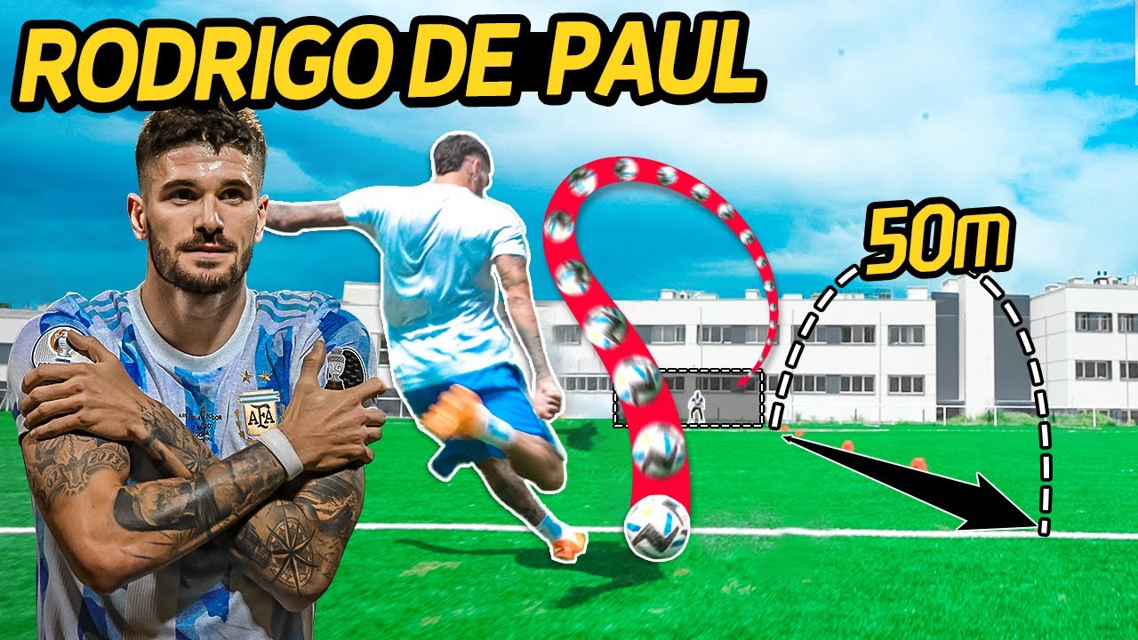 RODRIGO DE PAUL KNUCKLEBALL vs GOALKEEPER 50M AWAY