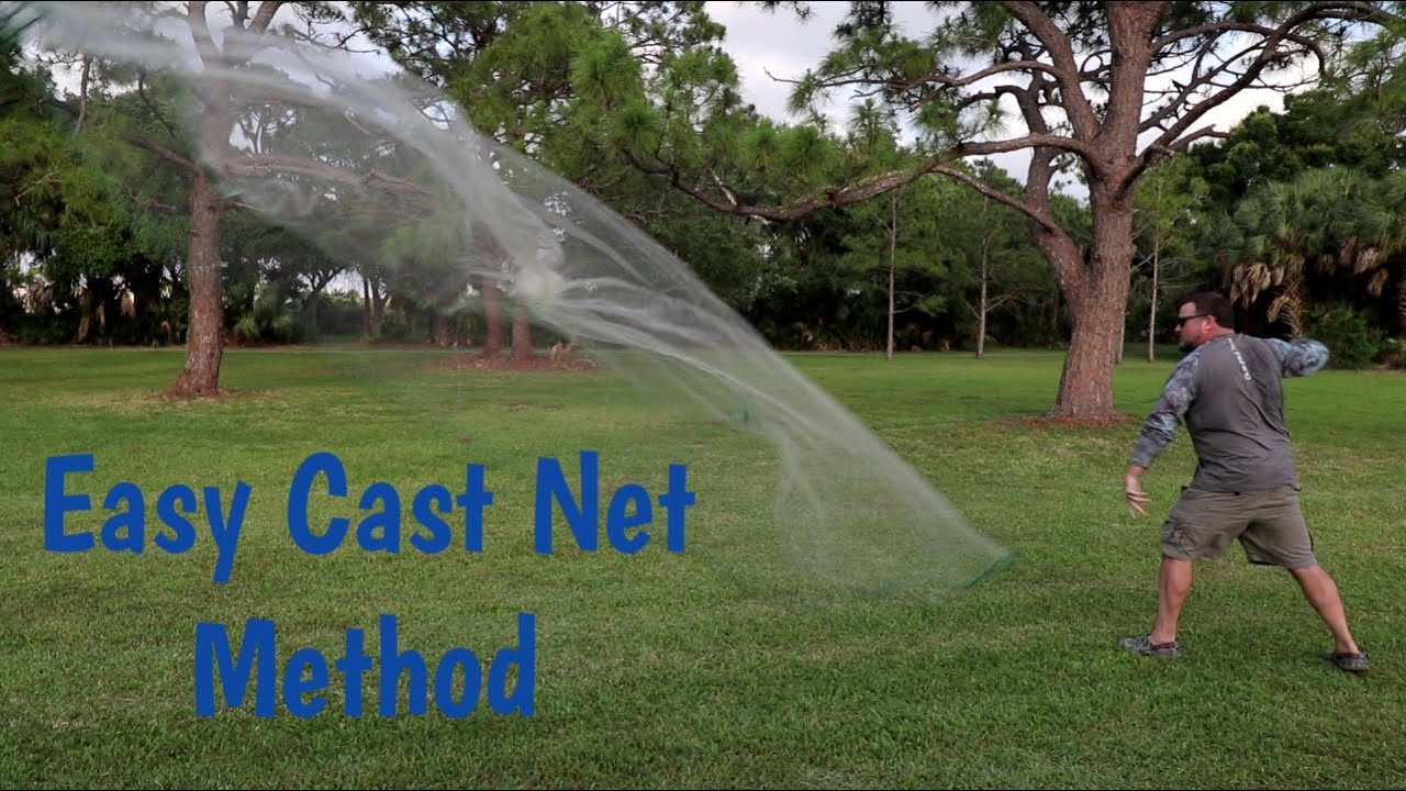 How to Throw a Large Cast Net, Easy Method, 10 to 12 foot Cast Net, no Teeth, no Spin Demonstration