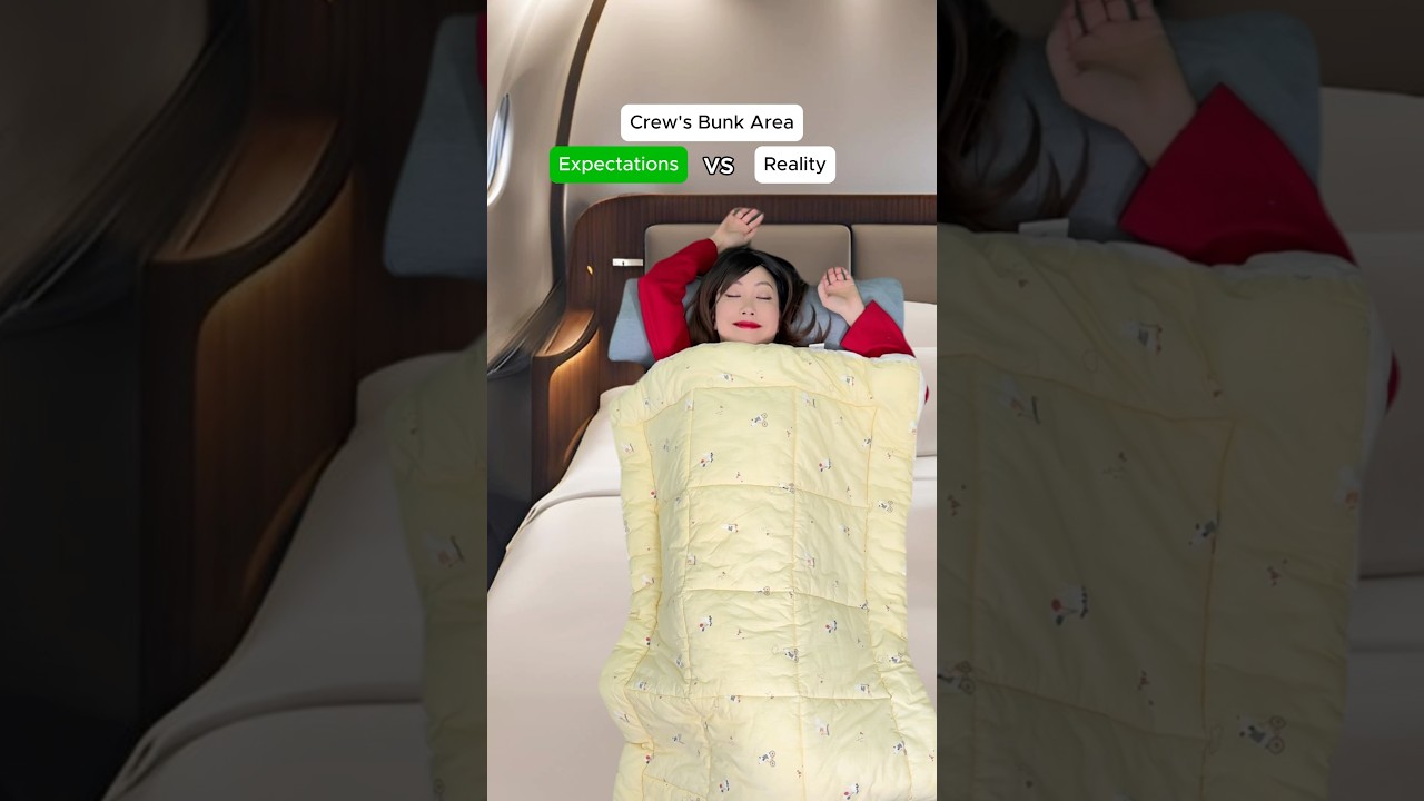 How flight attendants sleep on 16 hour flights 🤩