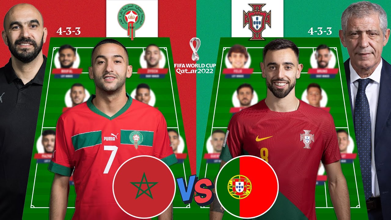 MOROCCO VS PORTUGAL - QUARTER FINAL | Head to Head Potential Lineup FIFA QATAR WORLD CUP 2022