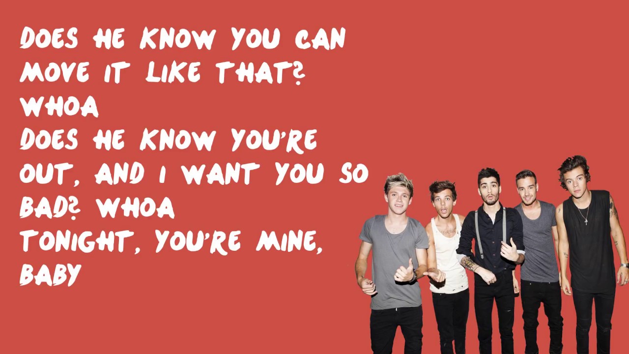 Does He Know? - One Direction (Lyrics)