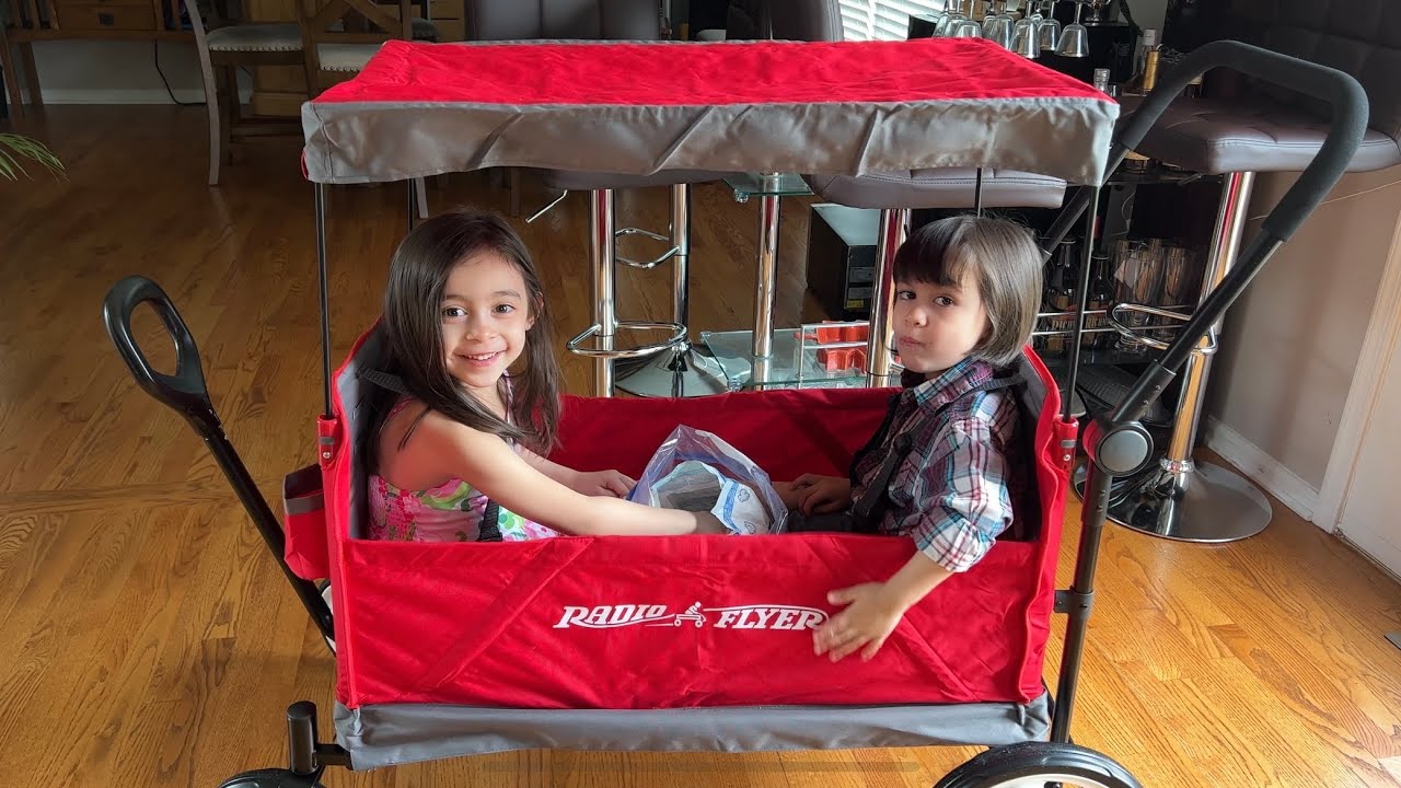 Radio Flyer Convertible Stroller Wagon with Canopy: Unboxing & Assembly