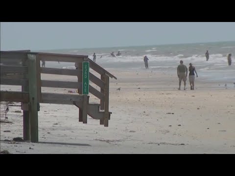 Beach erosion left after Hurricane Idalia