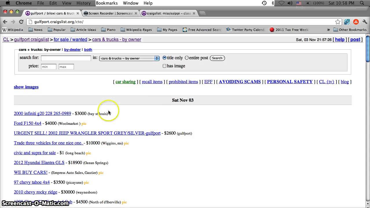 Craigslist Gulfport Mississippi Used Cars - Best For Sale by Owner Prices Available Online