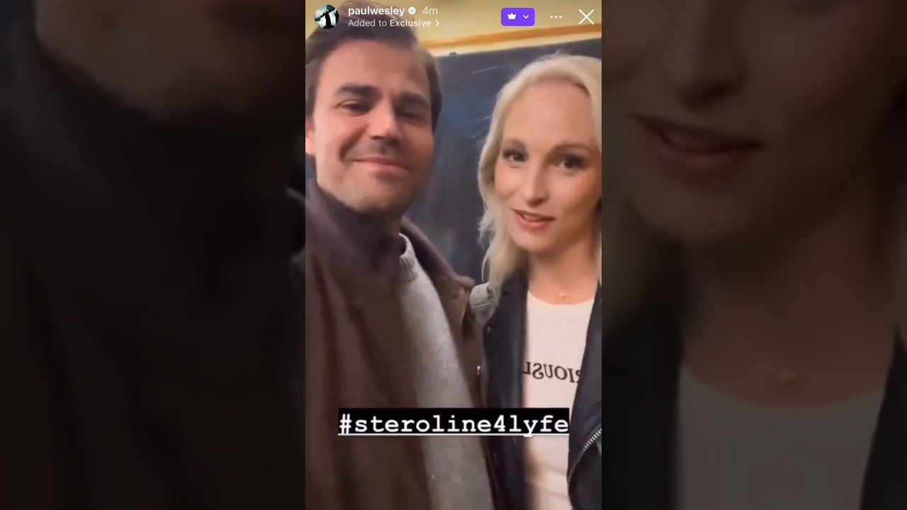 Paul met candice & shoot a video with her by using steroline4lyfe hashtag #paulwesley #candiceking