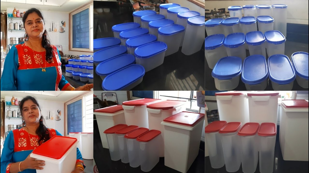 Tupperware Bulk Storage Rice Containers Set🍚🌾Tupperware Modular Mates Oval Plastic Containers Set