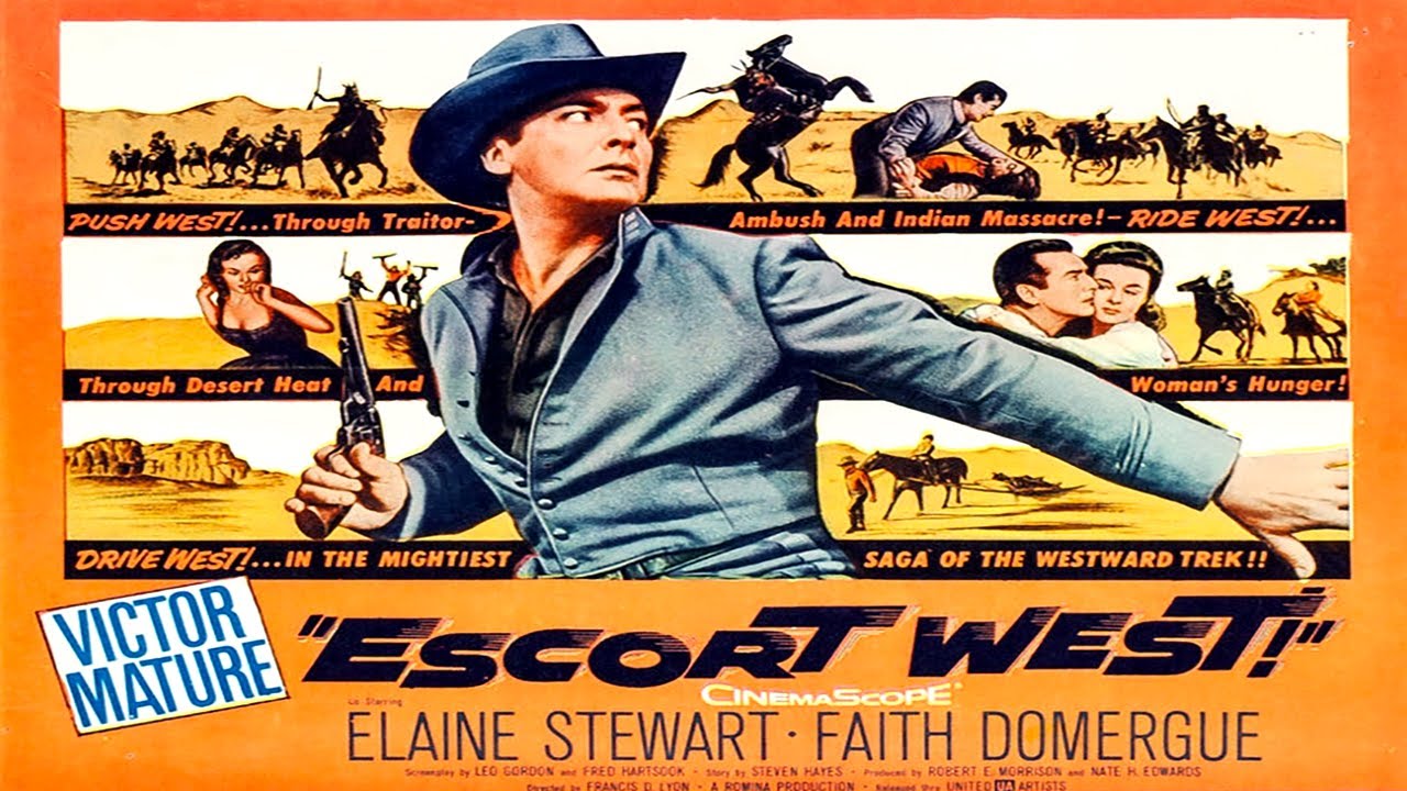 ESCORT WEST - Victor Mature, Elaine Stewart - Full Western Movie [English]
