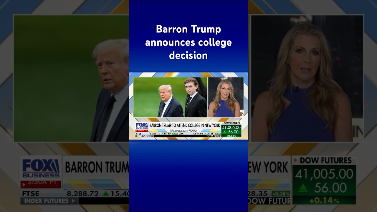Trump reveals where son Barron will attend college this fall #shorts