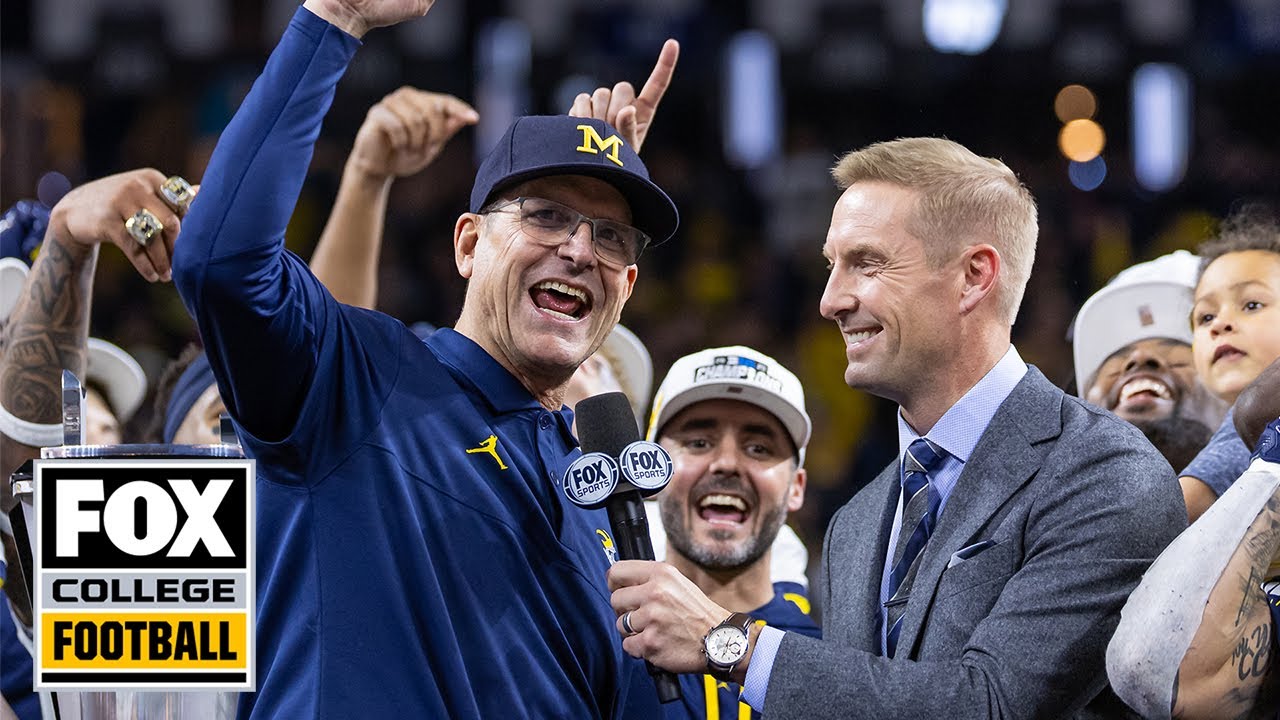 Michigan's full trophy ceremony after defeating Iowa in the Big Ten title game | CFB on FOX
