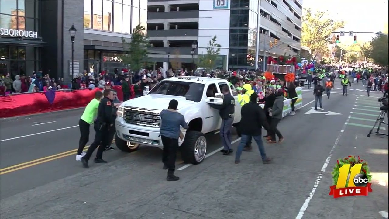 Parade watchers, police stop out-of-control truck at Raleigh Christmas Parade