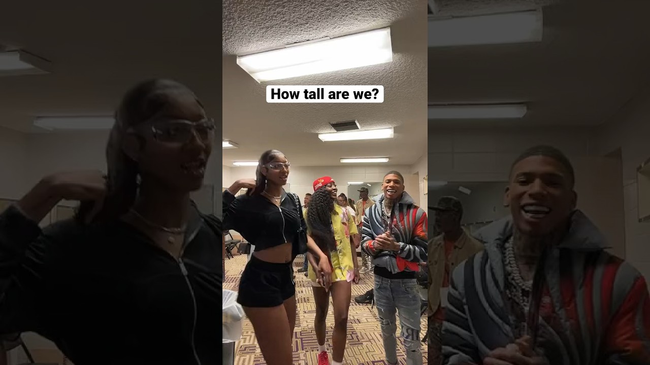How tall are we? 🤔 @Flaujae @angelreese10