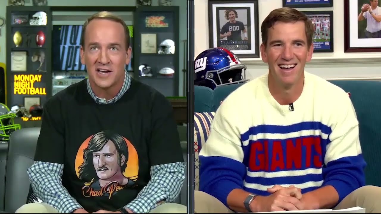 Peyton & Eli Manning talking Chad Powers on the ManningCast 🤣🍿