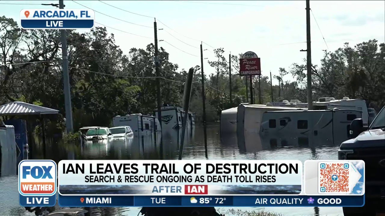 Floodwaters Have Yet To Recede In Arcadia, Florida Following Hurricane Ian