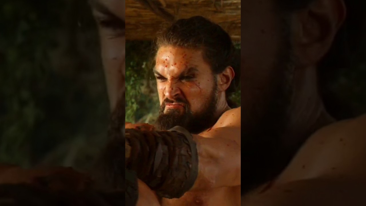 Khal Drogo fights with one of his riders for Daenerys and tore off his tongue