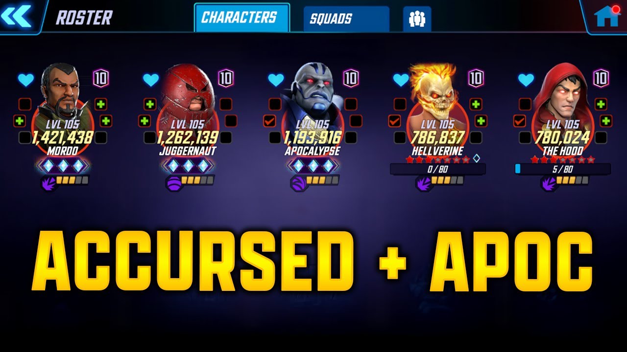 ACCURSED + APOC IN CC EFFECTIVE IN CC - MARVEL Strike Force - MSF