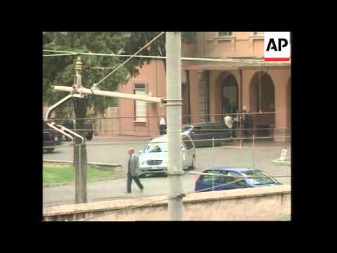 The body of Bruce Paltrow is moved from hospital morgue