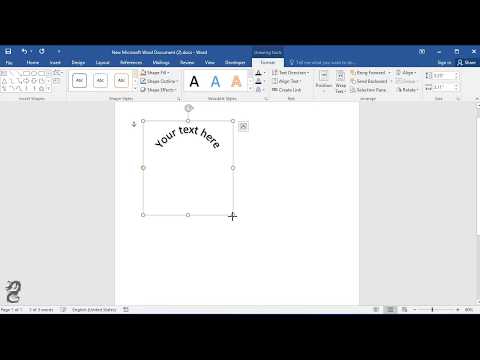 How to create half circle shape text in word