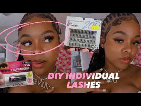 DIY Individual EYELASH EXTENSIONS ( at home ! )💗 * HIGHLY REQUESTED