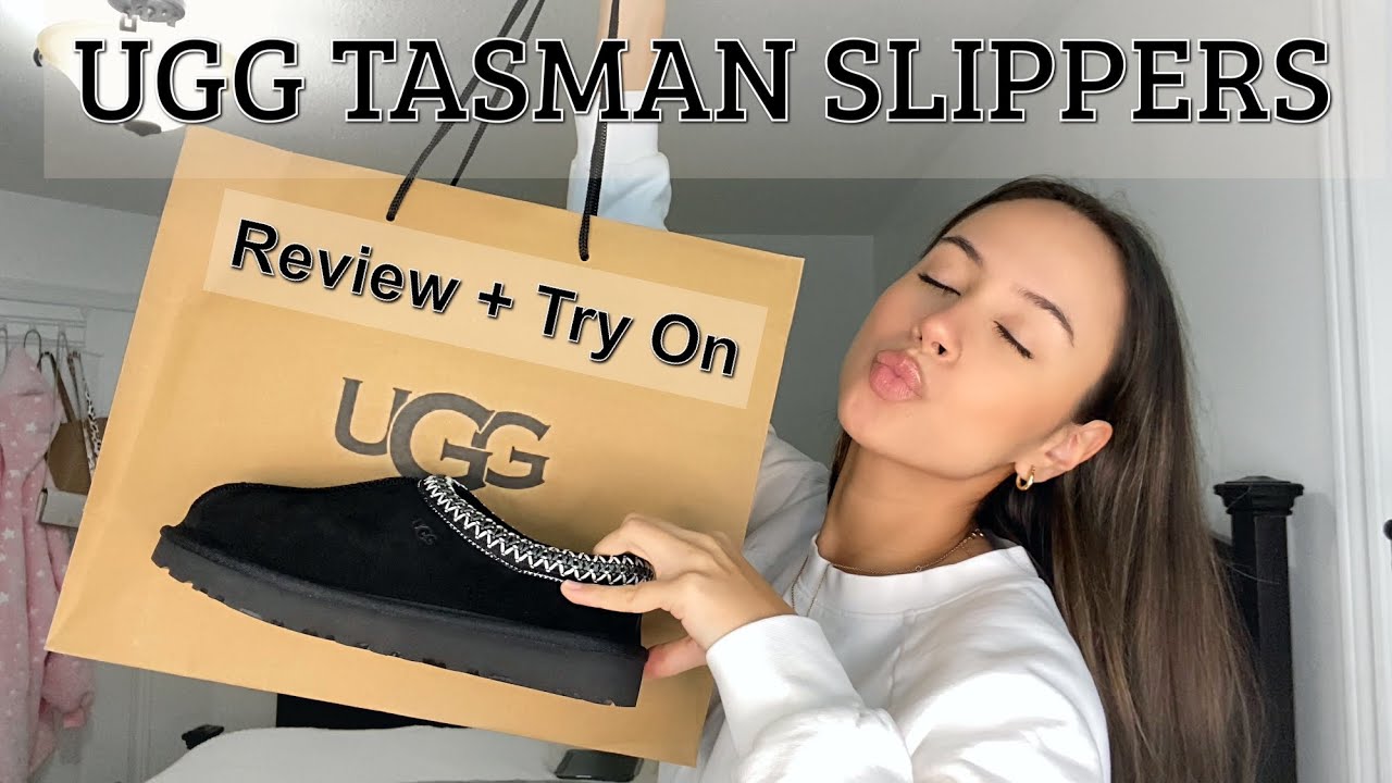 UGG TASMAN SLIPPER UNBOXING & REVIEW | Nicole Ann