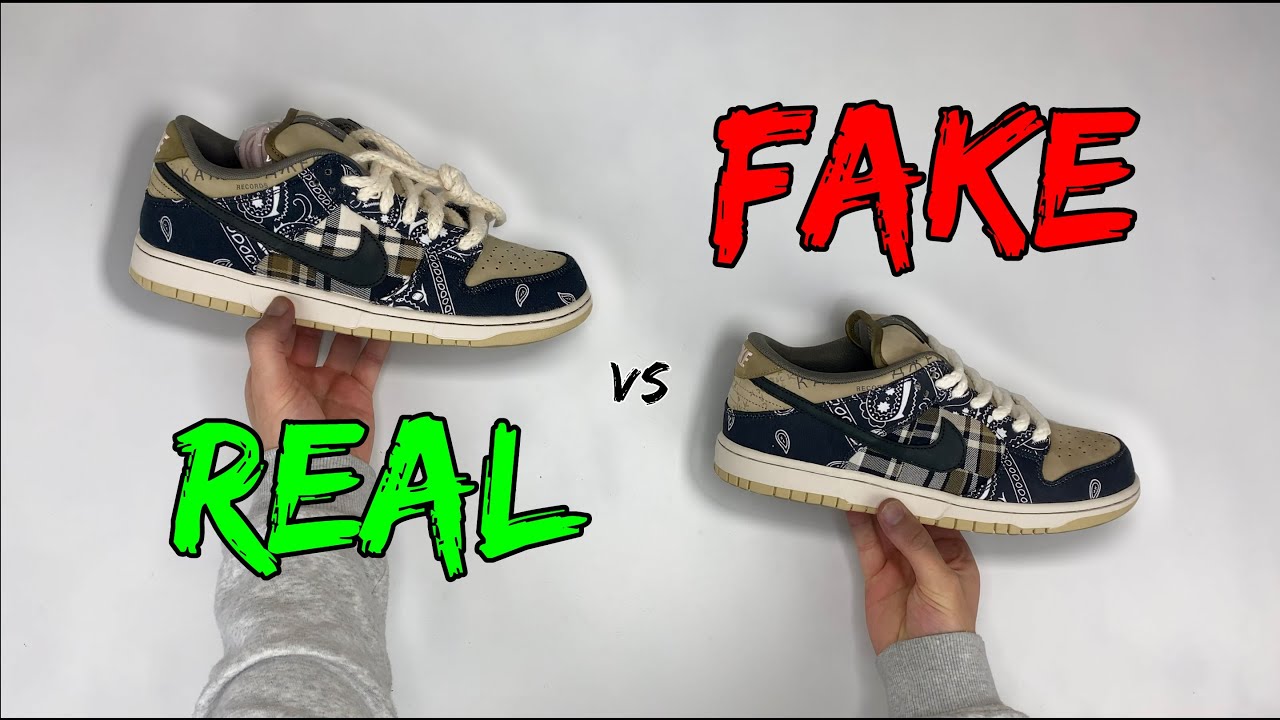 REAL VS FAKE! TRAVIS SCOTT X NIKE SB DUNK COMPARISON!