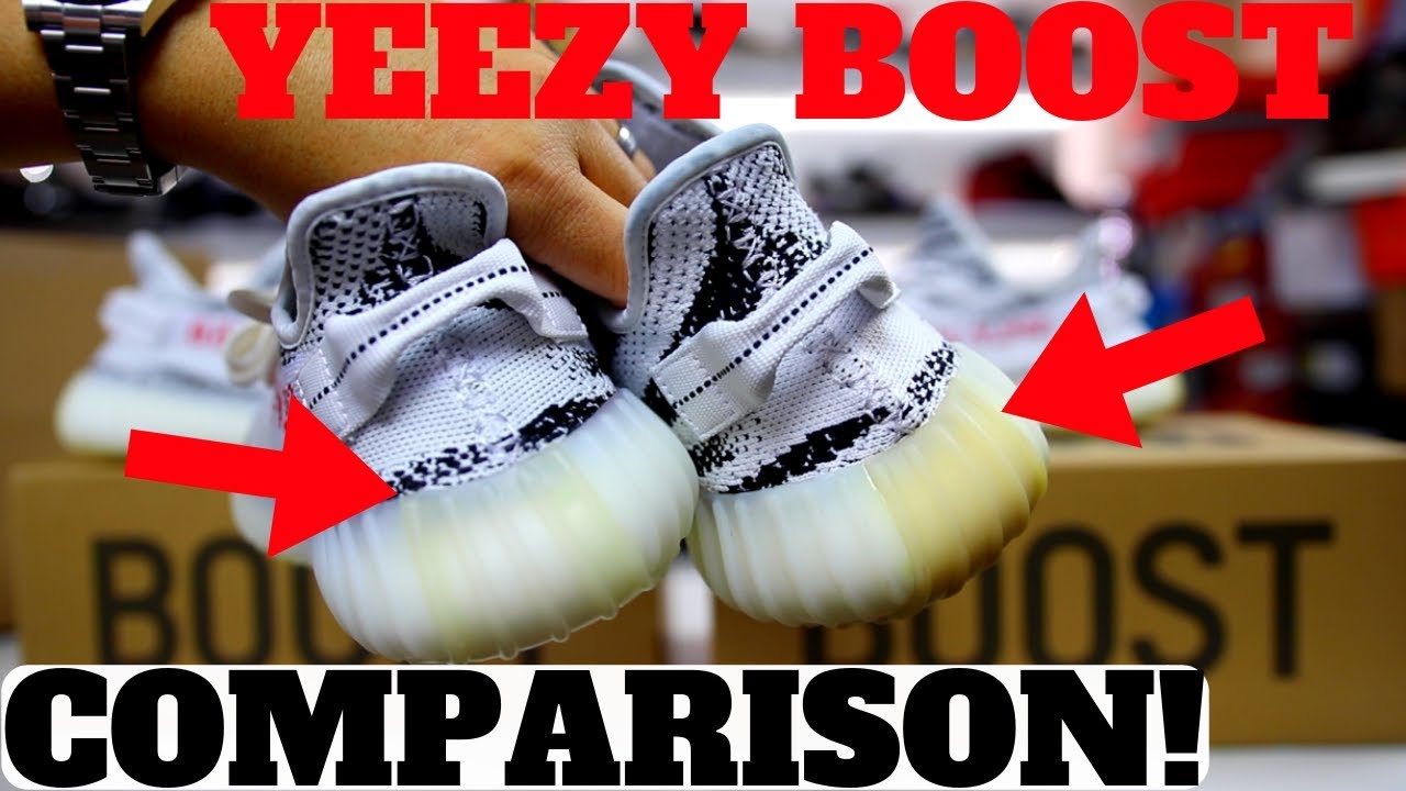Worth Buying? 2018 adidas YEEZY BOOST 350 V2 Zebra Comparison! It's Different!?