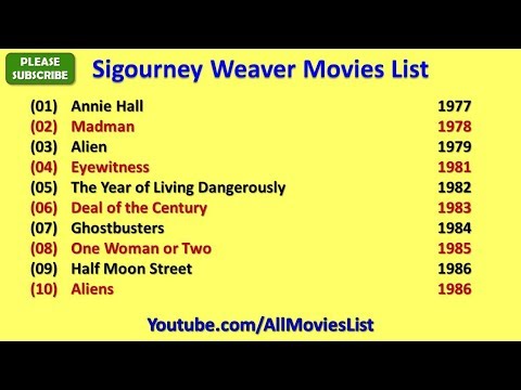 Sigourney Weaver Movies List