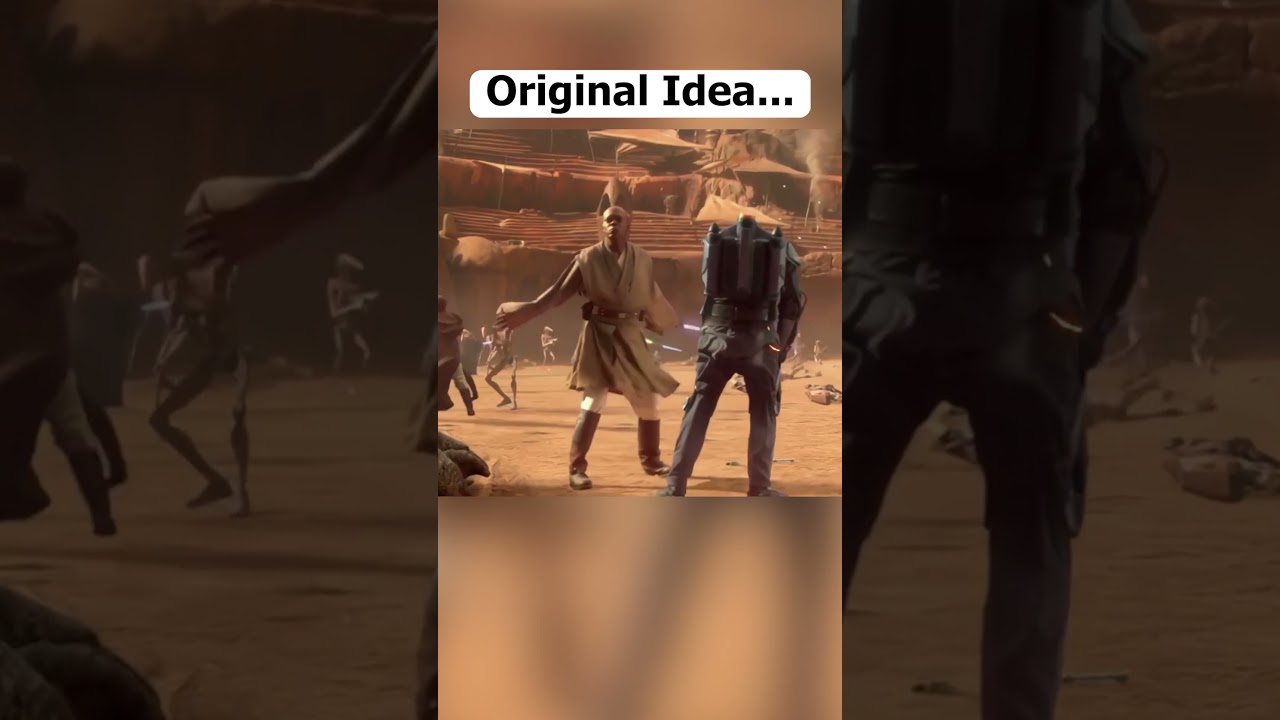 Jango Fett's ORIGINAL Death Scene! Is This BETTER? #starwars #jangofett #macewindu #shorts