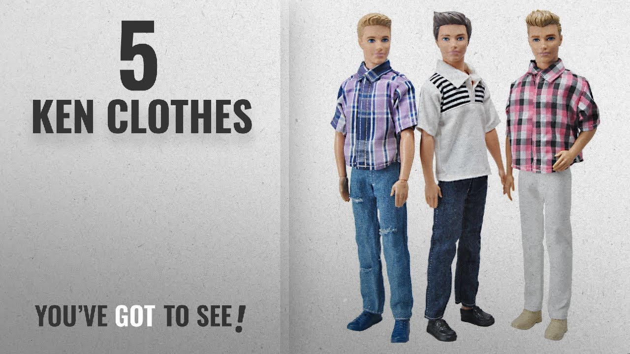 Top 10 Ken Clothes [2018]: E-TING 3 Sets Casual Wear Plaid Doll Clothes Jacket Pants Outfits for