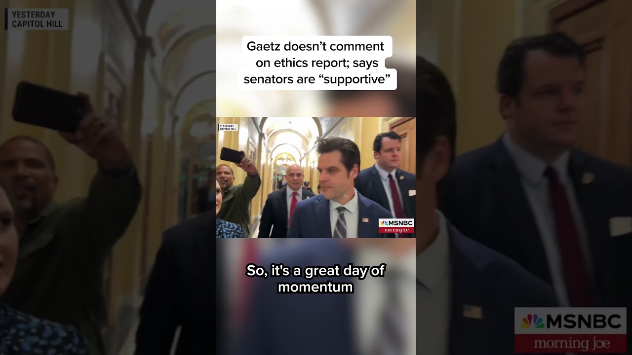 Gaetz doesn't comment on ethics report; says senators are 'supportive'