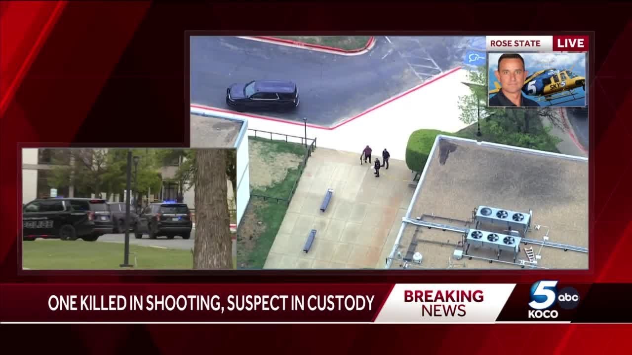 Person dead, another in custody after reported shooting at Rose State College, police say