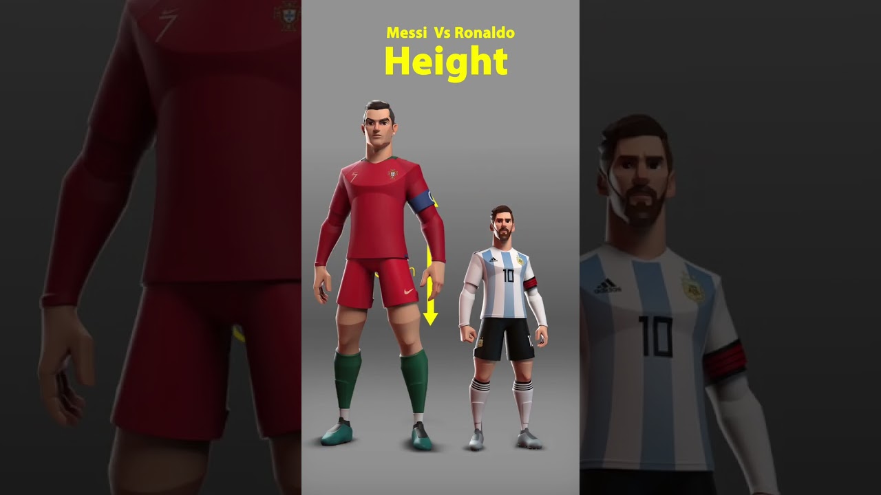 Messi  Vs Ronaldo Height