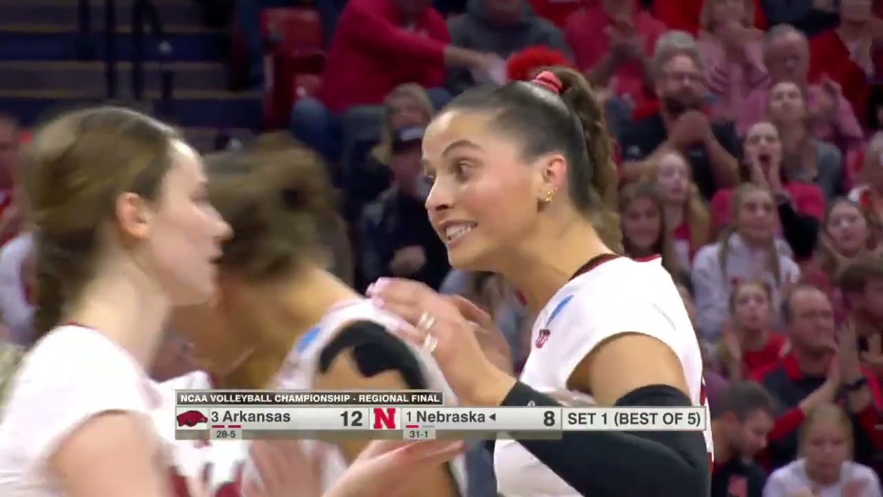 #1 Nebraska Vs #3 Arkansas | Regional Final | NCAA Women Volleyball Full Game 12/09/2023