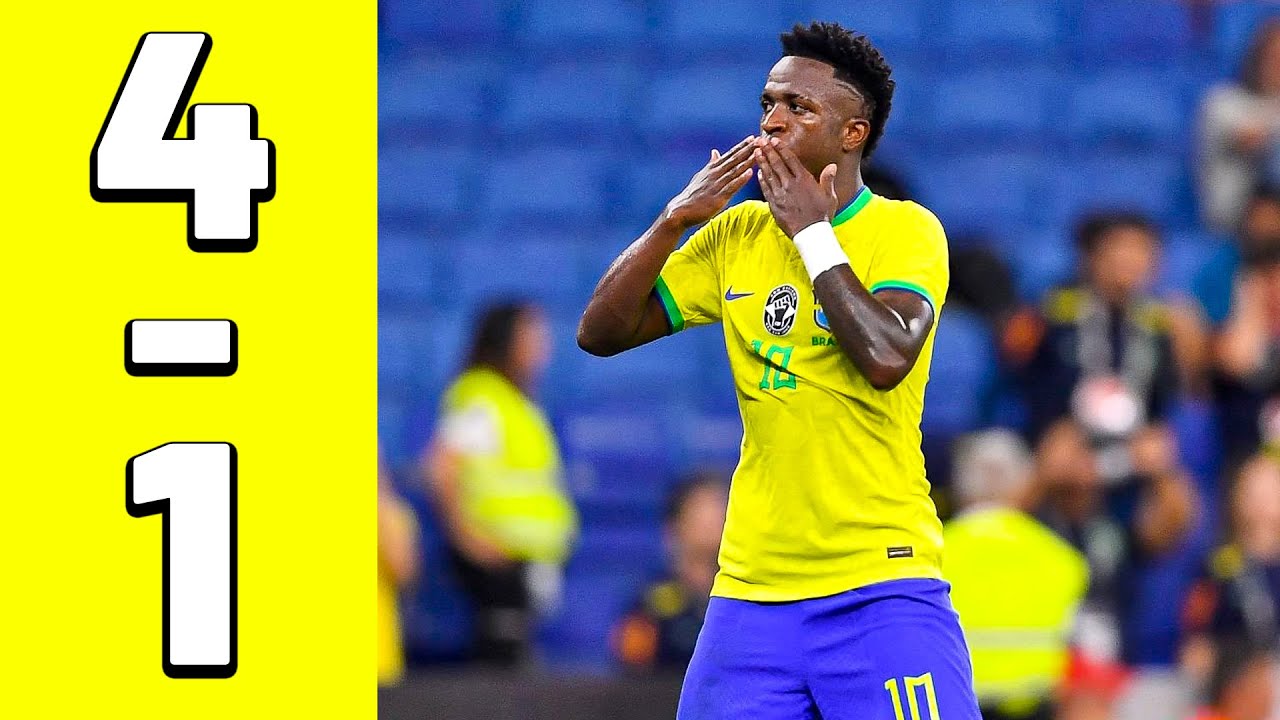VINI SHOW! Brazil x Guinea 4-1 Full Highlights Goals 17/06/2023