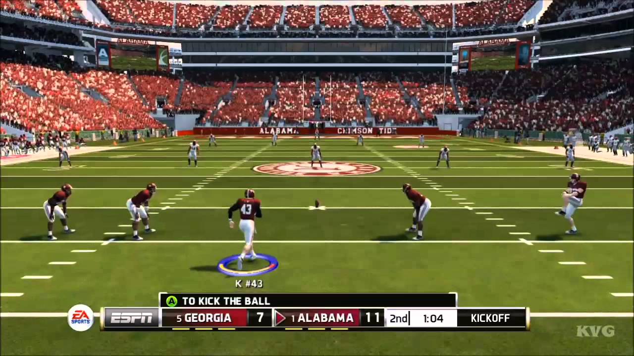 NCAA Football 14 - Georgia vs. Alabama Gameplay [HD]